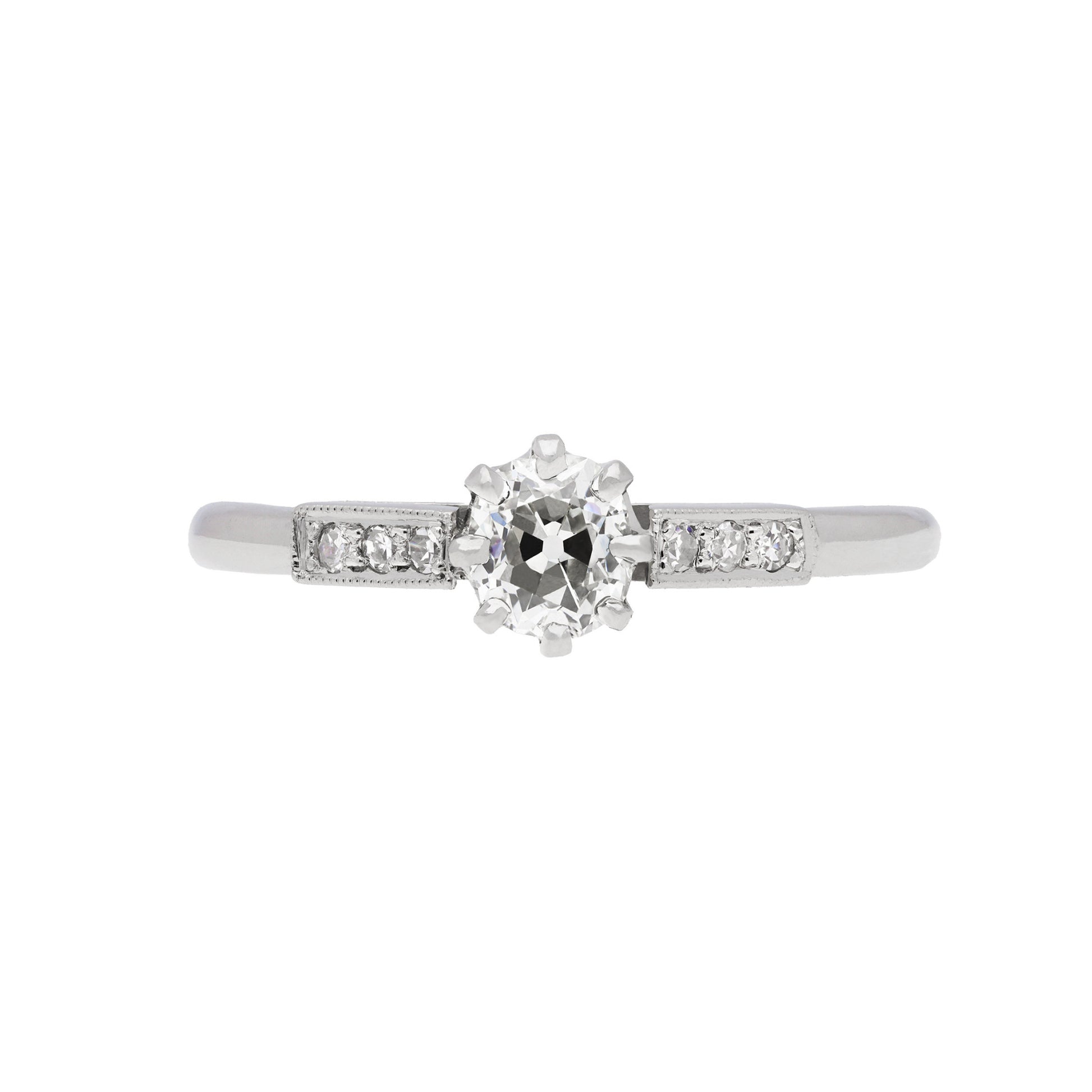 Edwardian Platinum Diamond Ring front