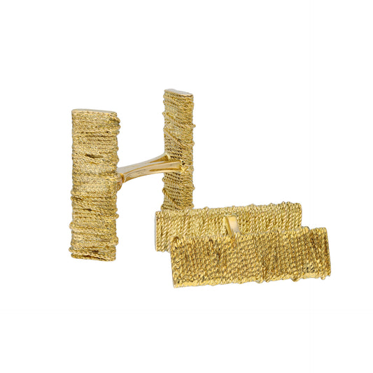 Georges Lenfant France 1960s 18KT Yellow Gold Cufflinks front