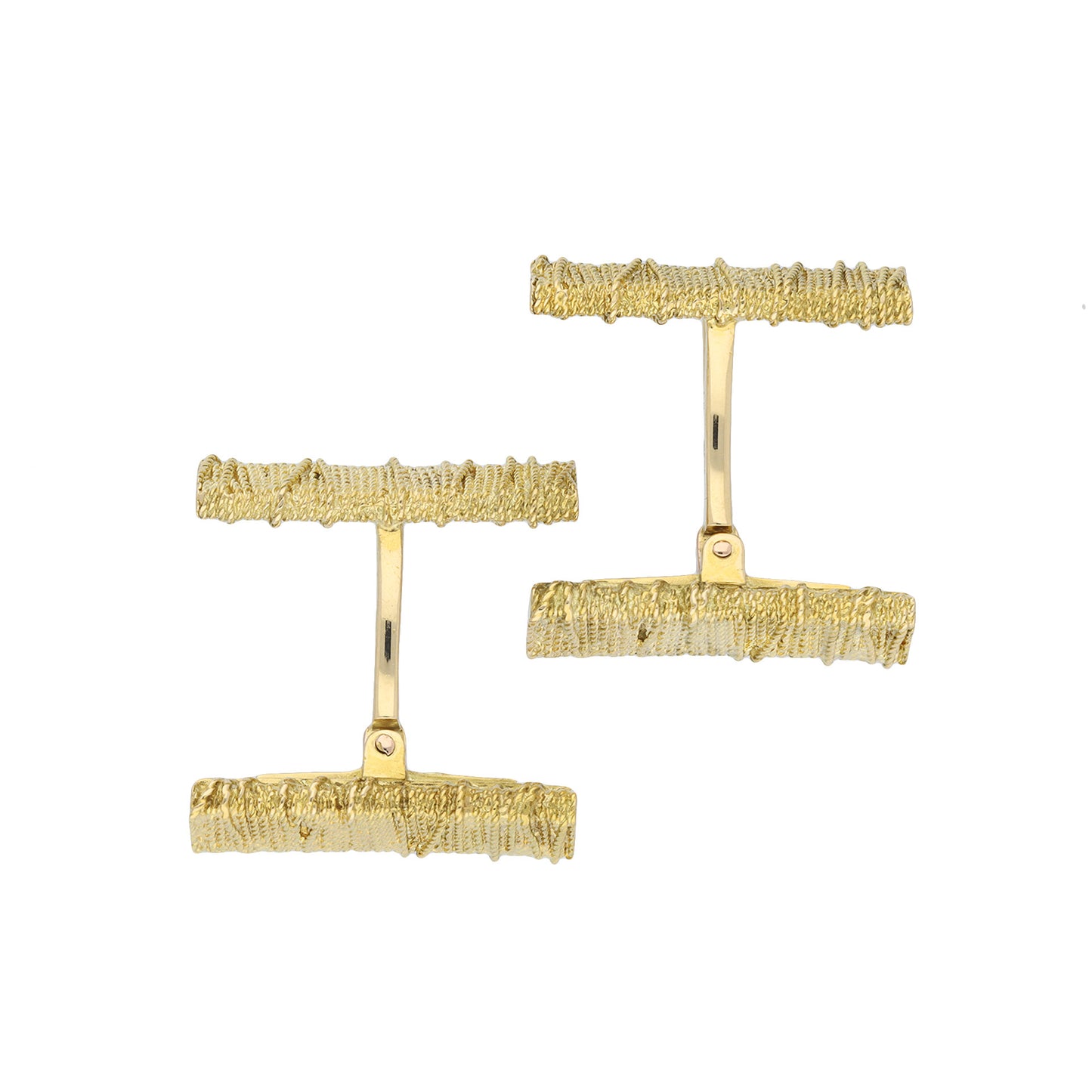 Georges Lenfant France 1960s 18KT Yellow Gold Cufflinks profile
