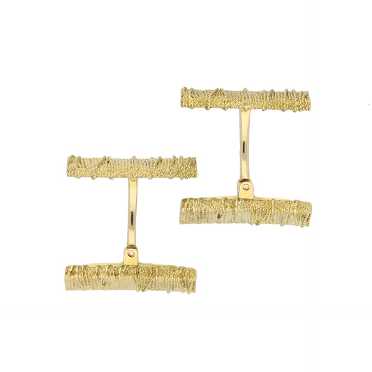 Georges Lenfant France 1960s 18KT Yellow Gold Cufflinks profile