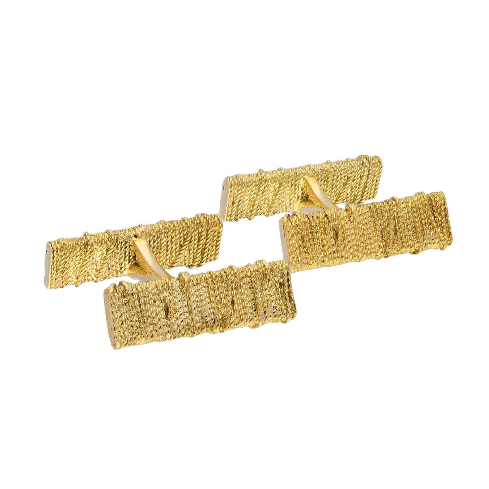 Georges Lenfant France 1960s 18KT Yellow Gold Cufflinks front