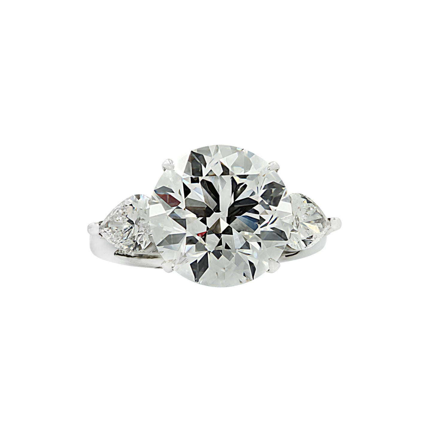 Contemporary Platinum Diamond Ring front