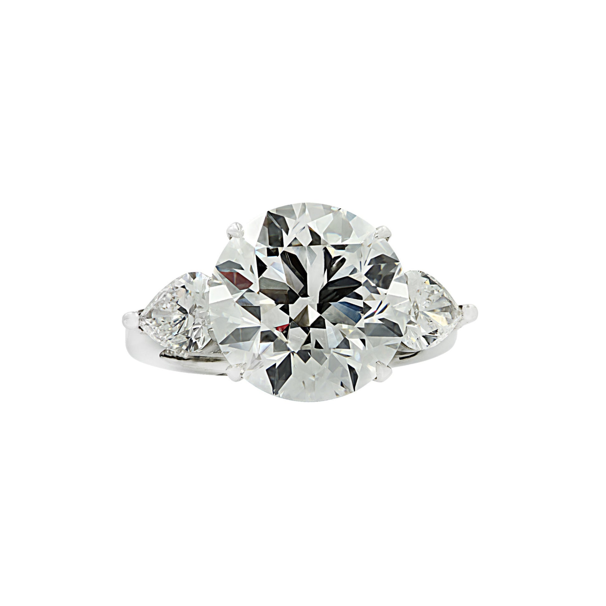 Contemporary Platinum Diamond Ring front