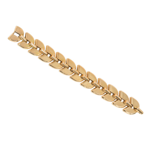 Boucheron Retro 18KT Yellow Gold Palmettes Bracelet front
