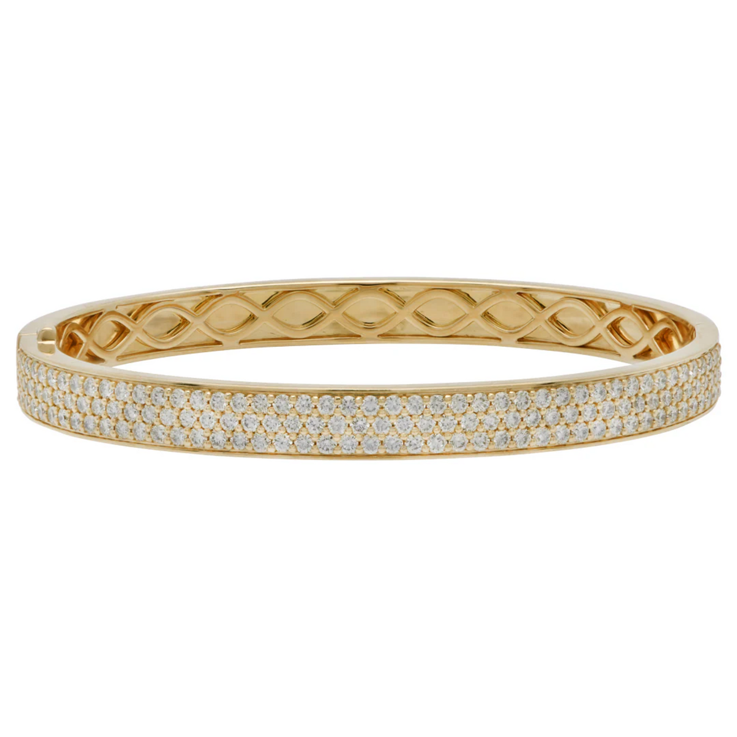 Contemporary 18KT Yellow Gold Diamond Bracelet front