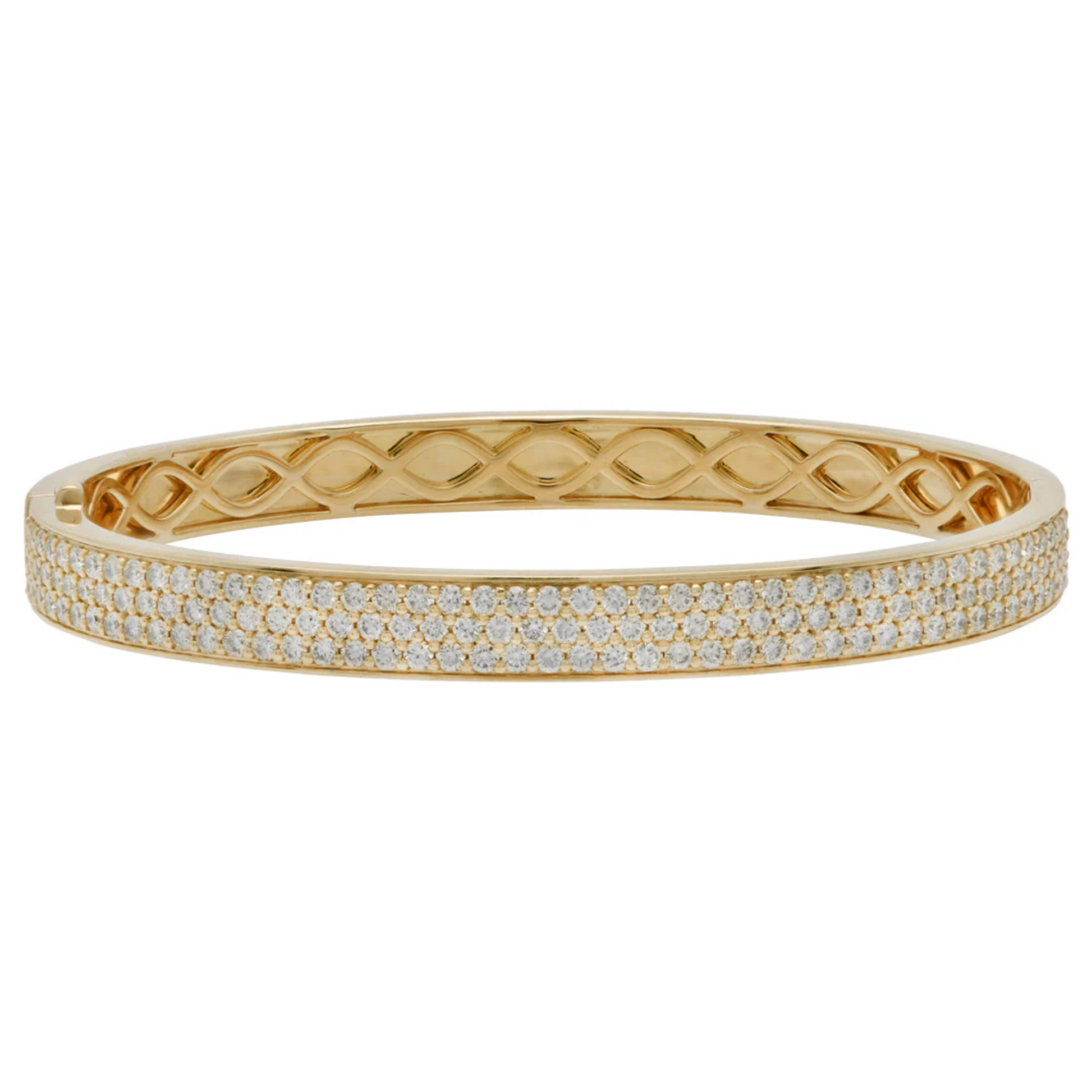 Contemporary 18KT Yellow Gold Diamond Bracelet front