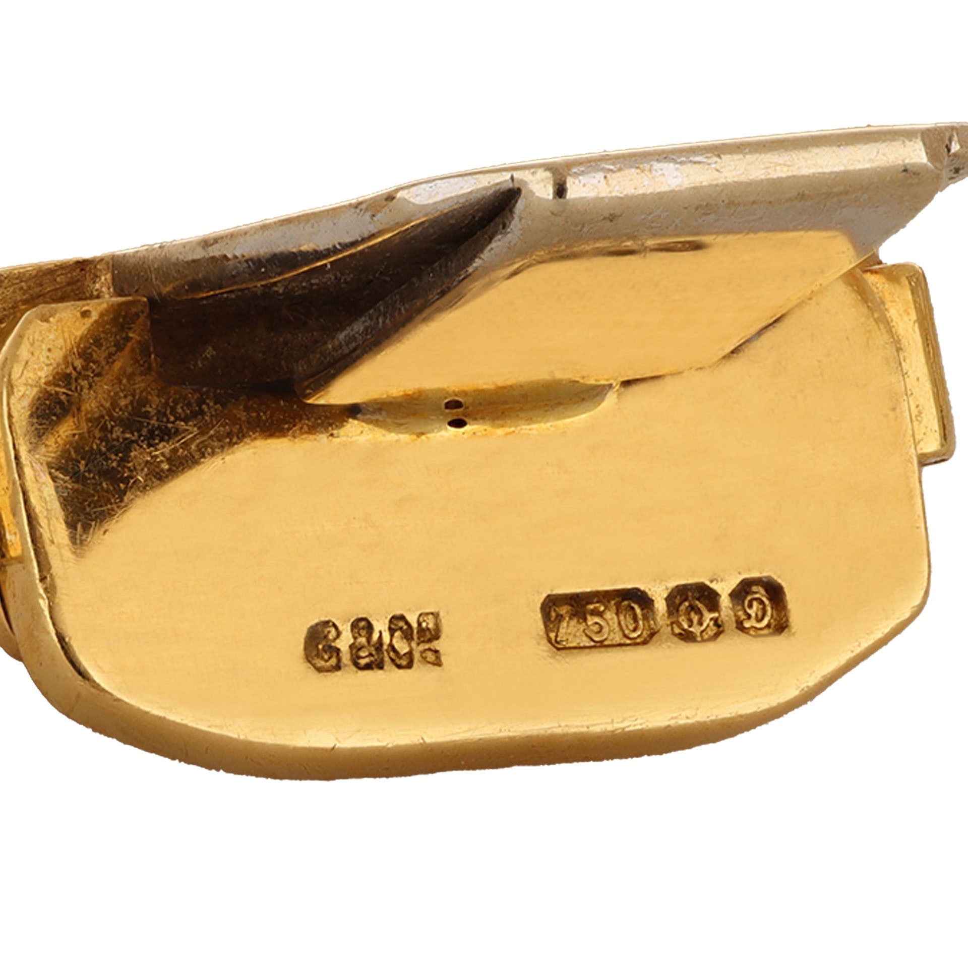 Garrard & Co. English 1970s 18KT Yellow Gold Diamond Bracelet marks
