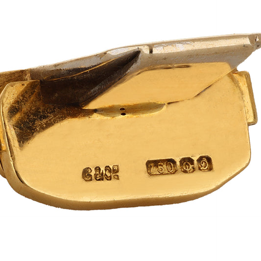 Garrard & Co. English 1970s 18KT Yellow Gold Diamond Bracelet marks