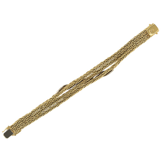 Garrard & Co. English 1970s 18KT Yellow Gold Diamond Bracelet back