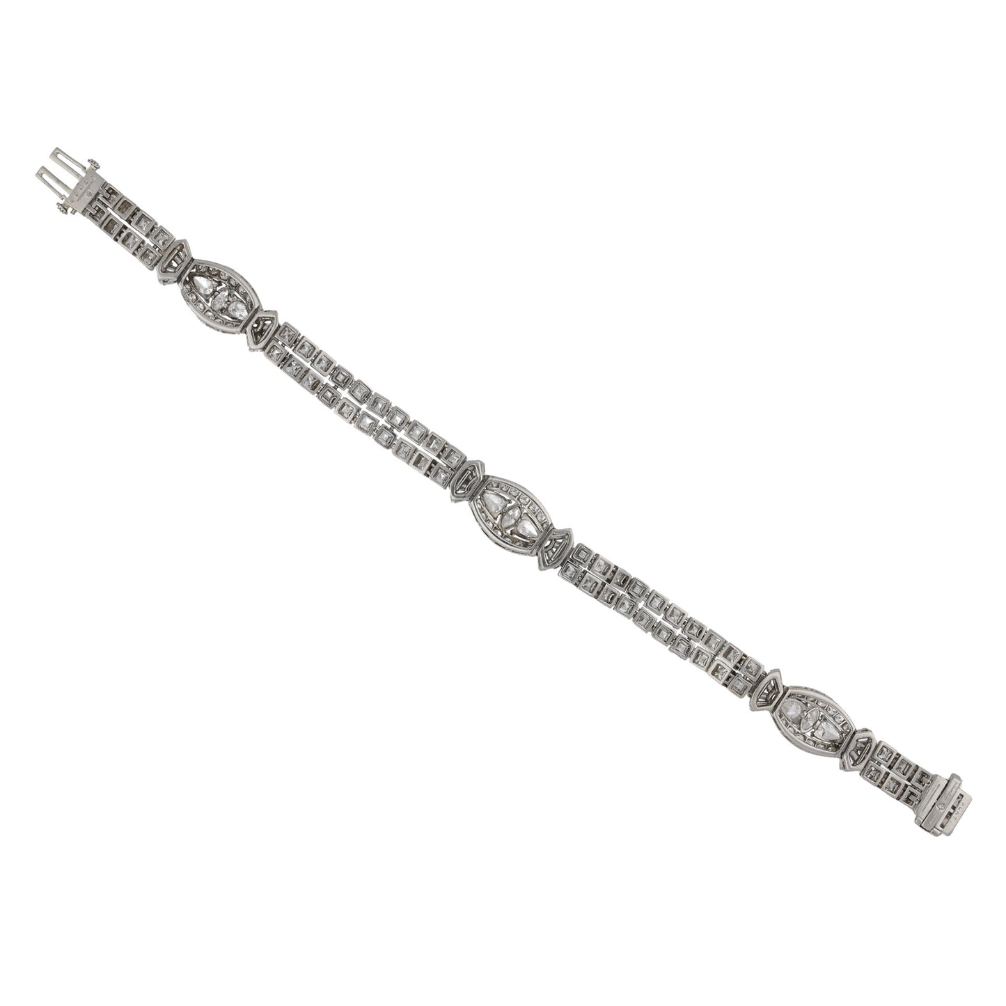 Oscar Heyman Bros. 1950s Platinum Diamond Bracelet back
