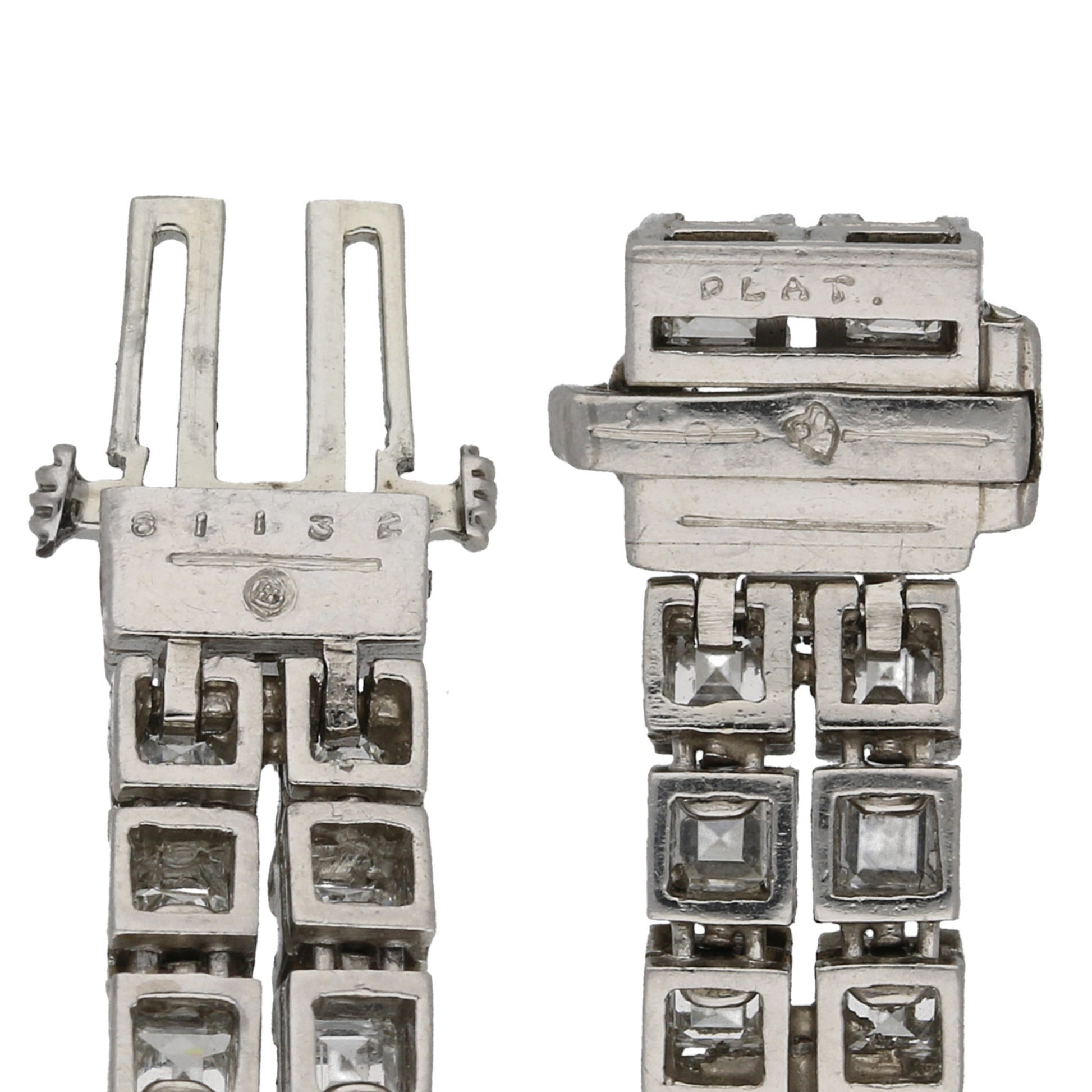 Oscar Heyman Bros. 1950s Platinum Diamond Bracelet clasp