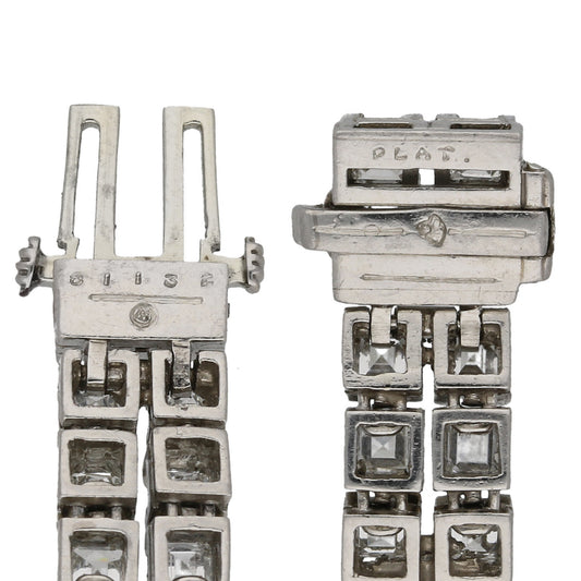 Oscar Heyman Bros. 1950s Platinum Diamond Bracelet clasp