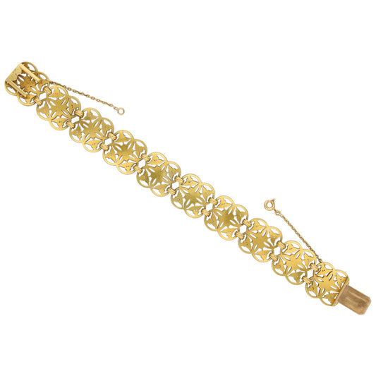 Wiese French Gothic Revival 18KT Yellow Gold Bracelet back