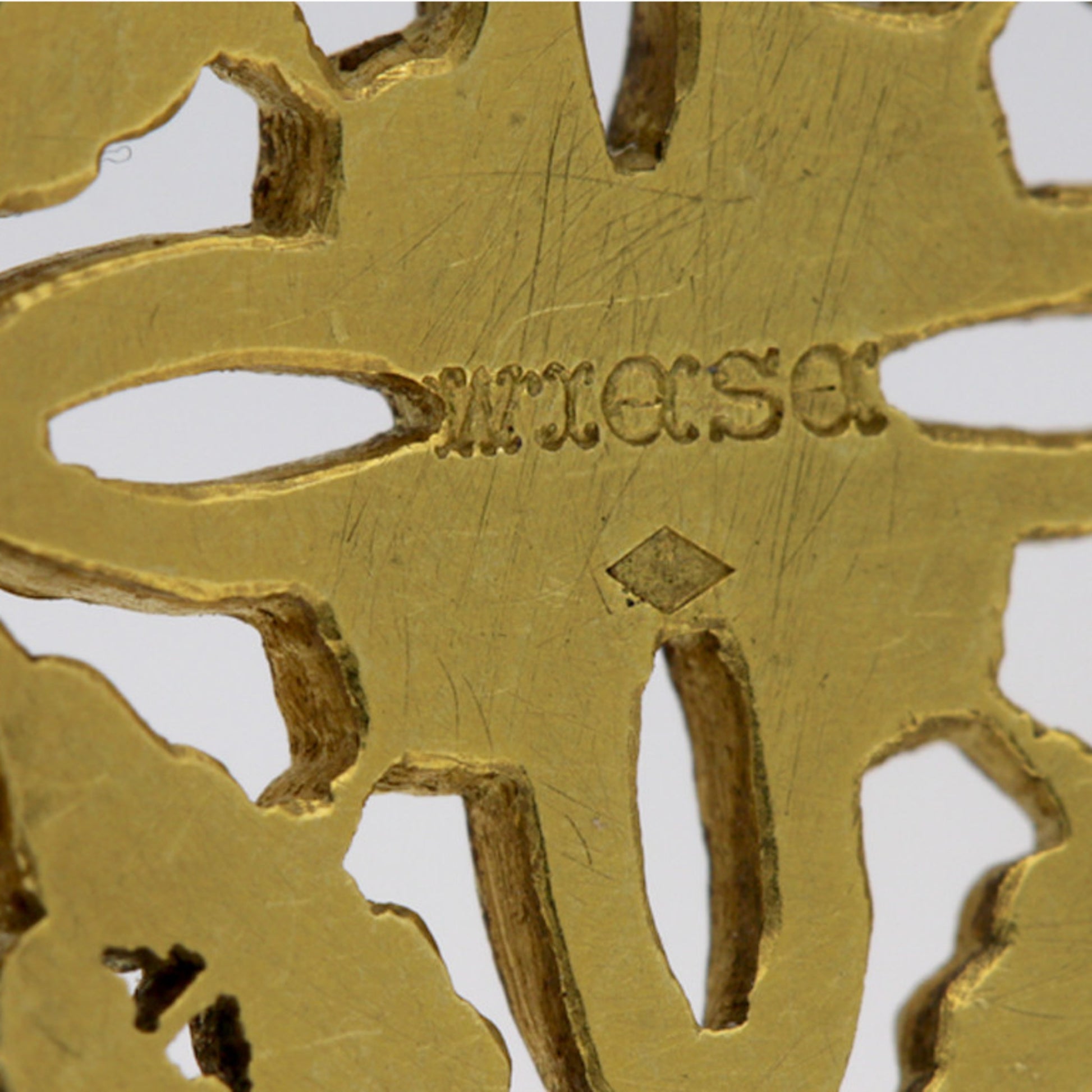 Wiese French Gothic Revival 18KT Yellow Gold Bracelet signature