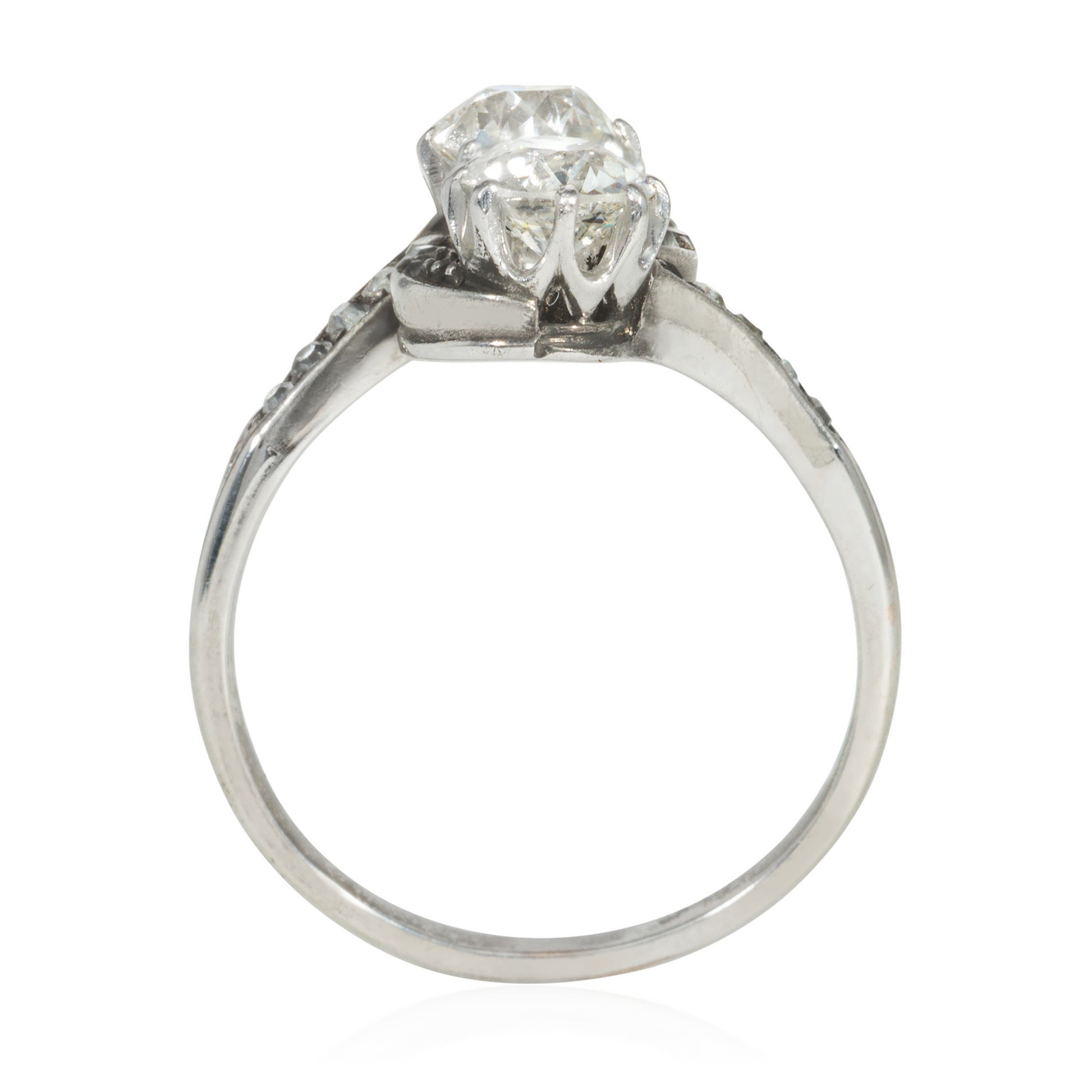 Edwardian Platinum Diamond Ring profile