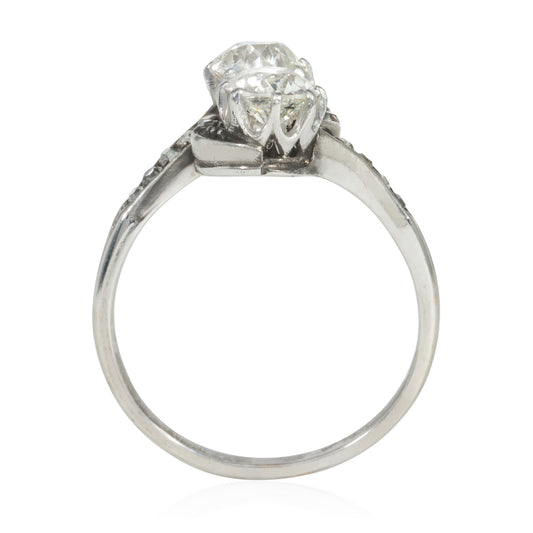 Edwardian Platinum Diamond Ring profile