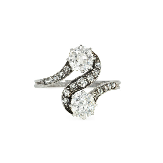 Edwardian Platinum Diamond Ring front