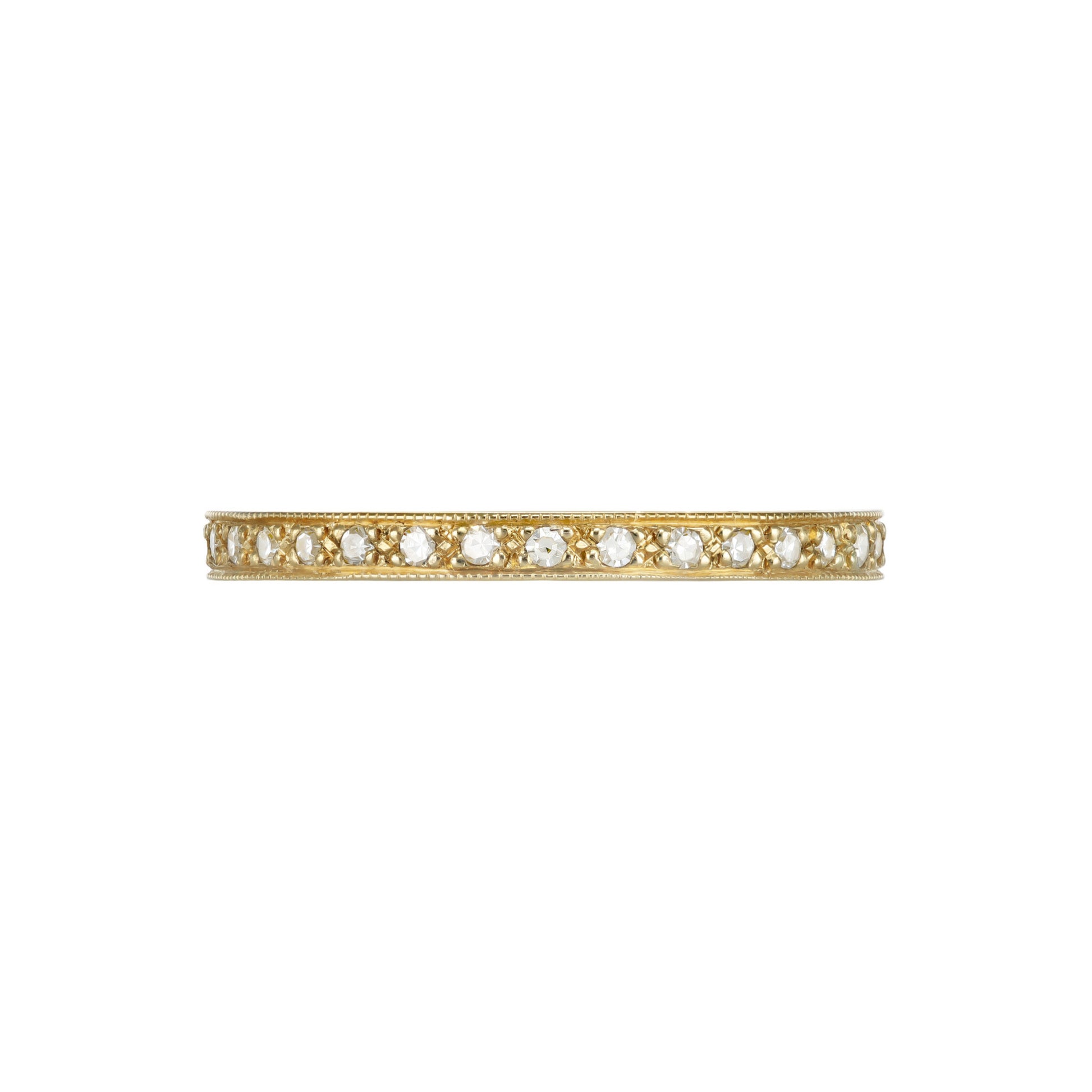 1950s 18KT Yellow Gold Diamond Ring front