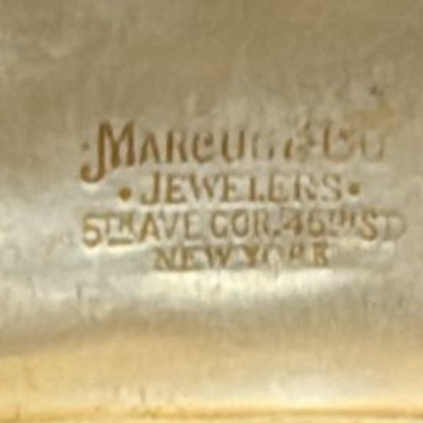Marcus & Co. Art Nouveau 18KT Yellow Gold Opal, Sapphire & Demantoid Bracelet close up of box