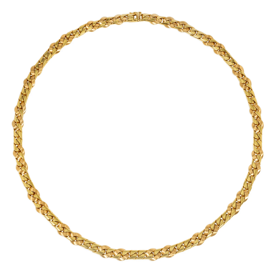 Pavani Dario di Pavani Norma Italy 1960s 18KT Yellow Gold Bracelet & Necklace Set front