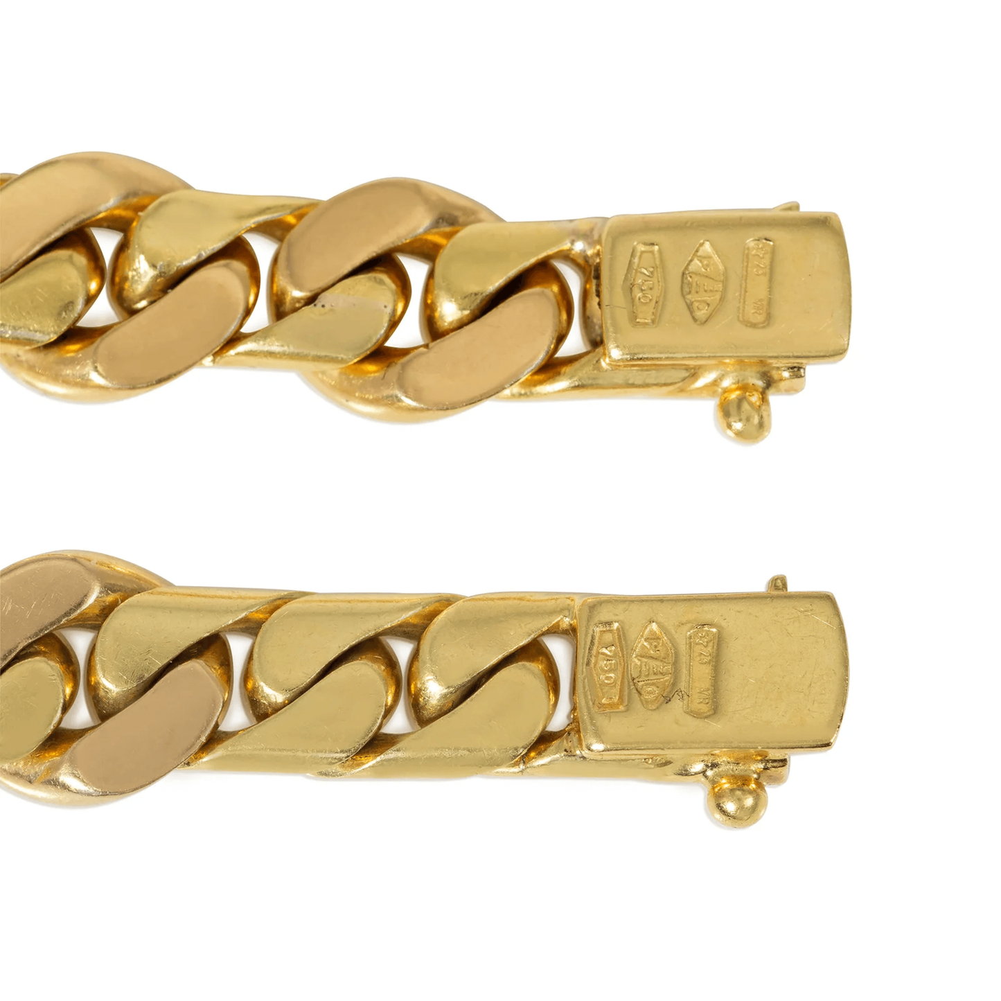 Pavani Dario di Pavani Norma Italy 1960s 18KT Yellow Gold Bracelet & Necklace Set signature