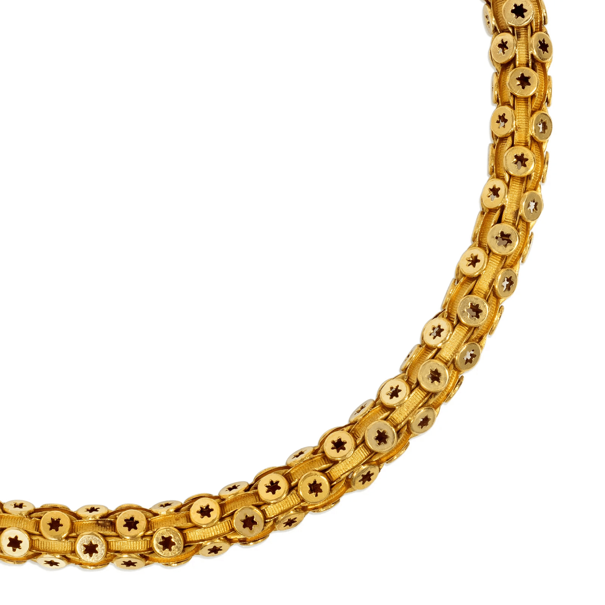 English Antique 15KT Yellow Gold Necklace front