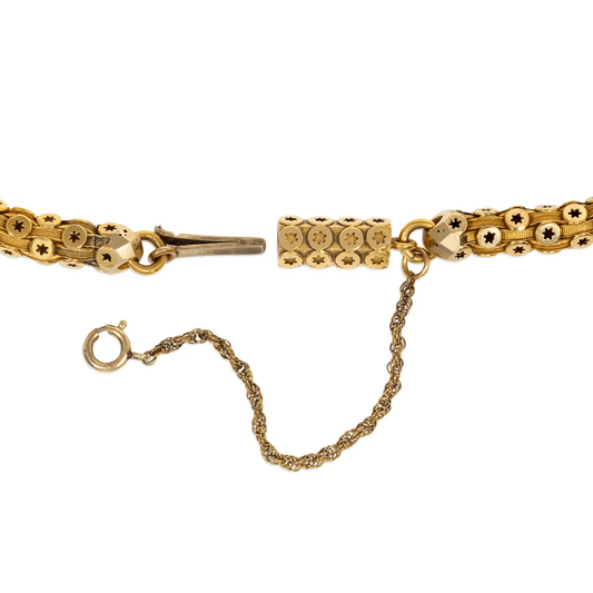 English Antique 15KT Yellow Gold Necklace clasp