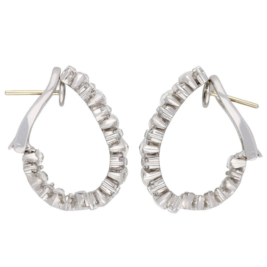 Kutchinsky 1970s Platinum & 18KT Yellow Gold Diamond Earrings side