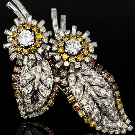 Garrard 1960s Platinum Diamond Set front
