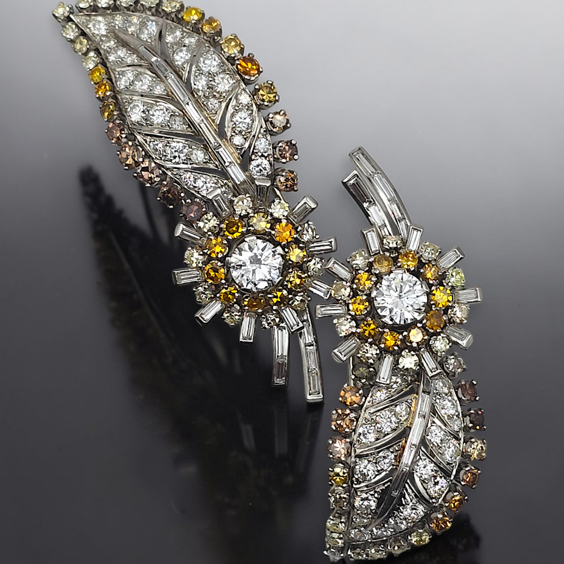 Garrard 1960s Platinum Diamond Set front
