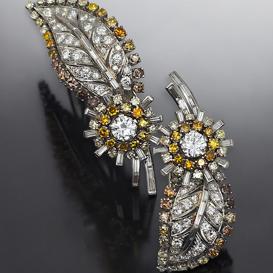 Garrard 1960s Platinum Diamond Set front
