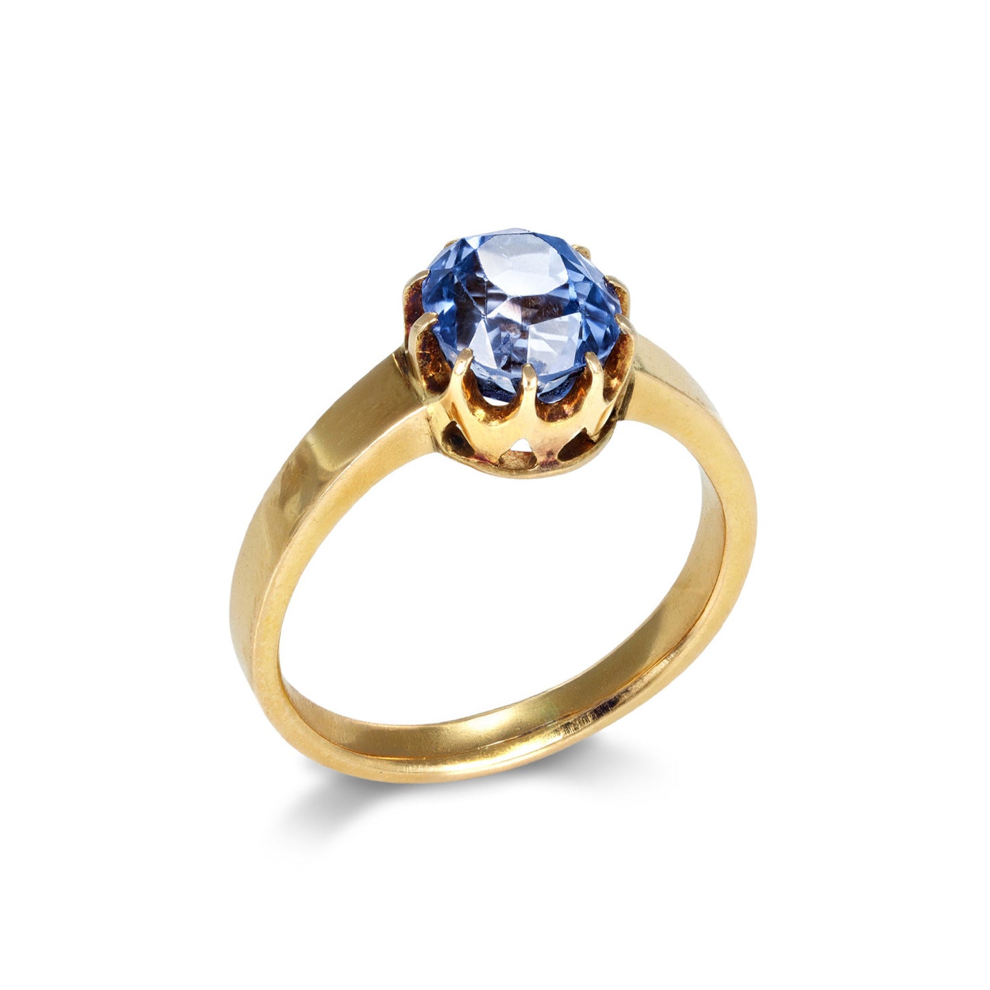 Victorian 18KT Yellow Gold Sapphire Ring profile