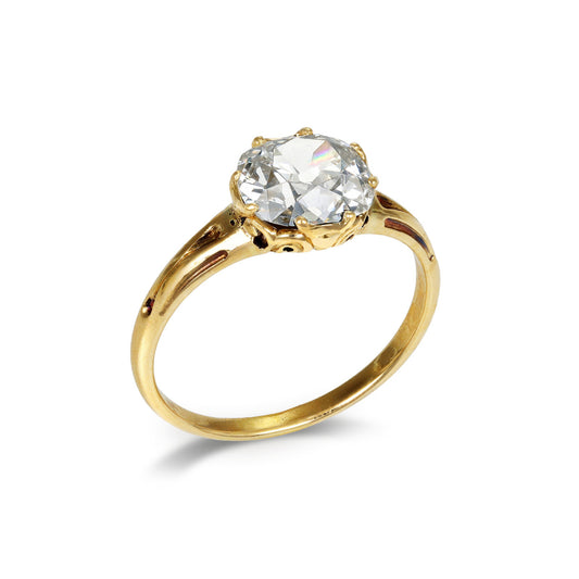 Victorian 18KT Yellow Gold Diamond Ring profile