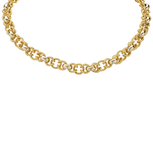 Italian 1980s 18KT Yellow Gold Necklace front