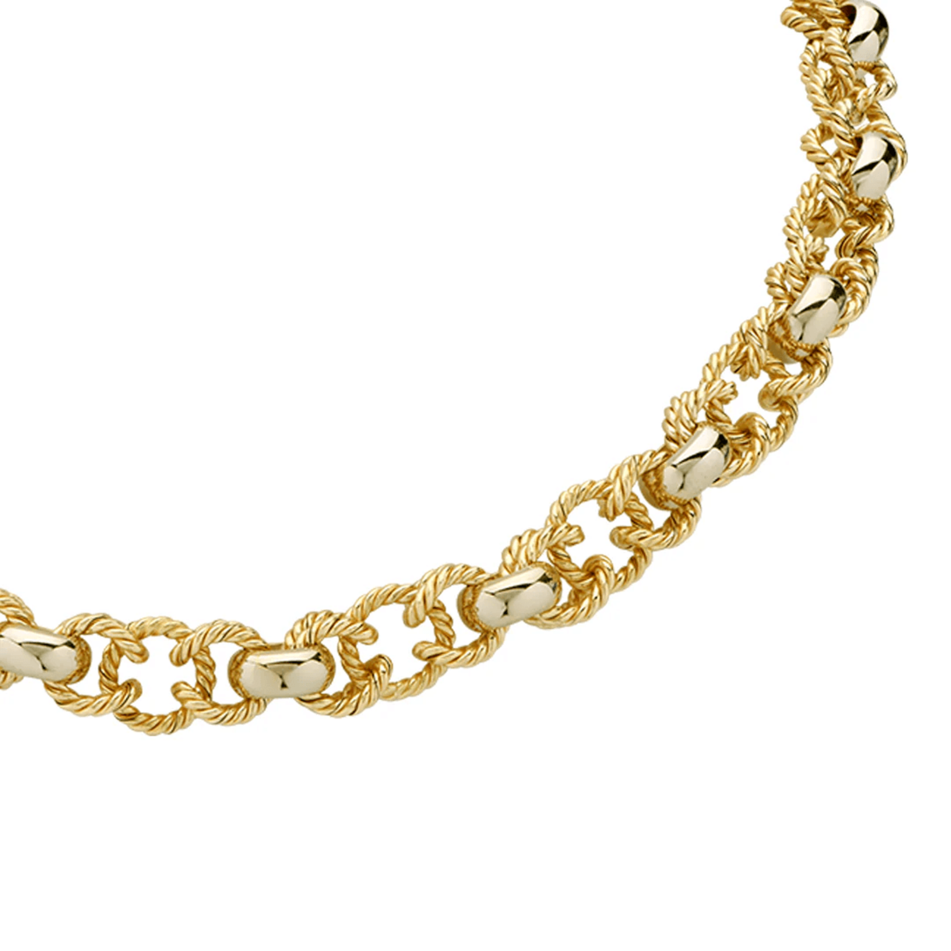 Italian 1980s 18KT Yellow Gold Necklace close-up details