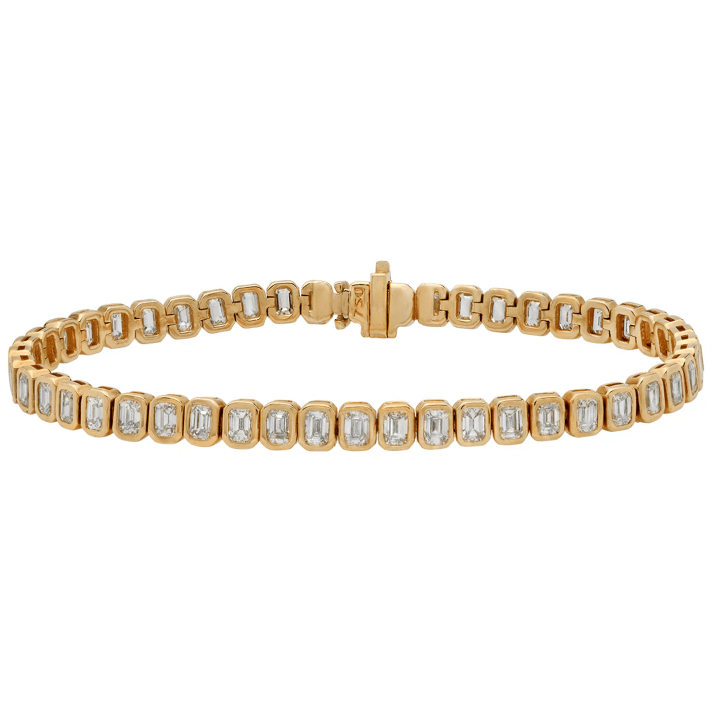 Contemporary 18KT Yellow Gold Diamond Bracelet front