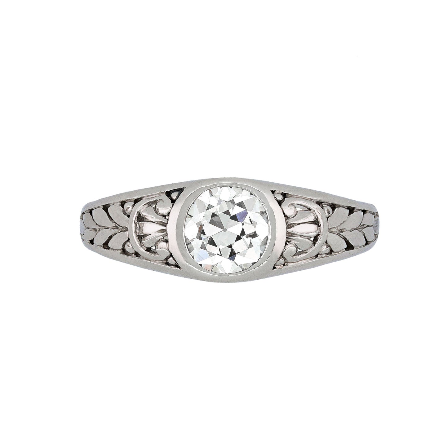 Edwardian Platinum Diamond Ring front