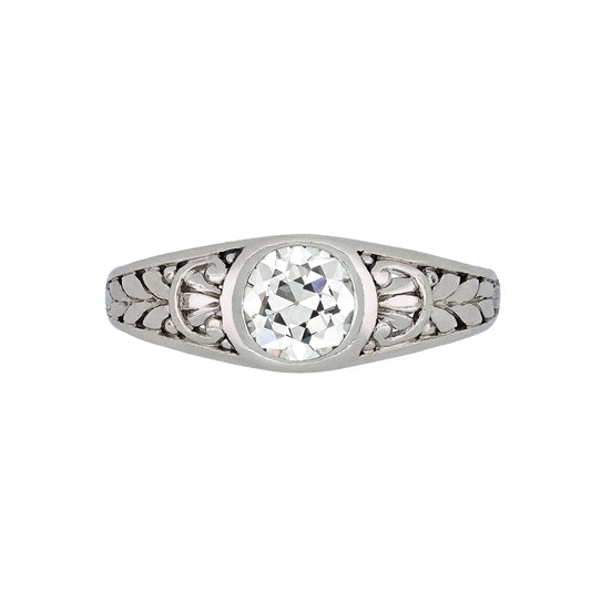 Edwardian Platinum Diamond Ring front