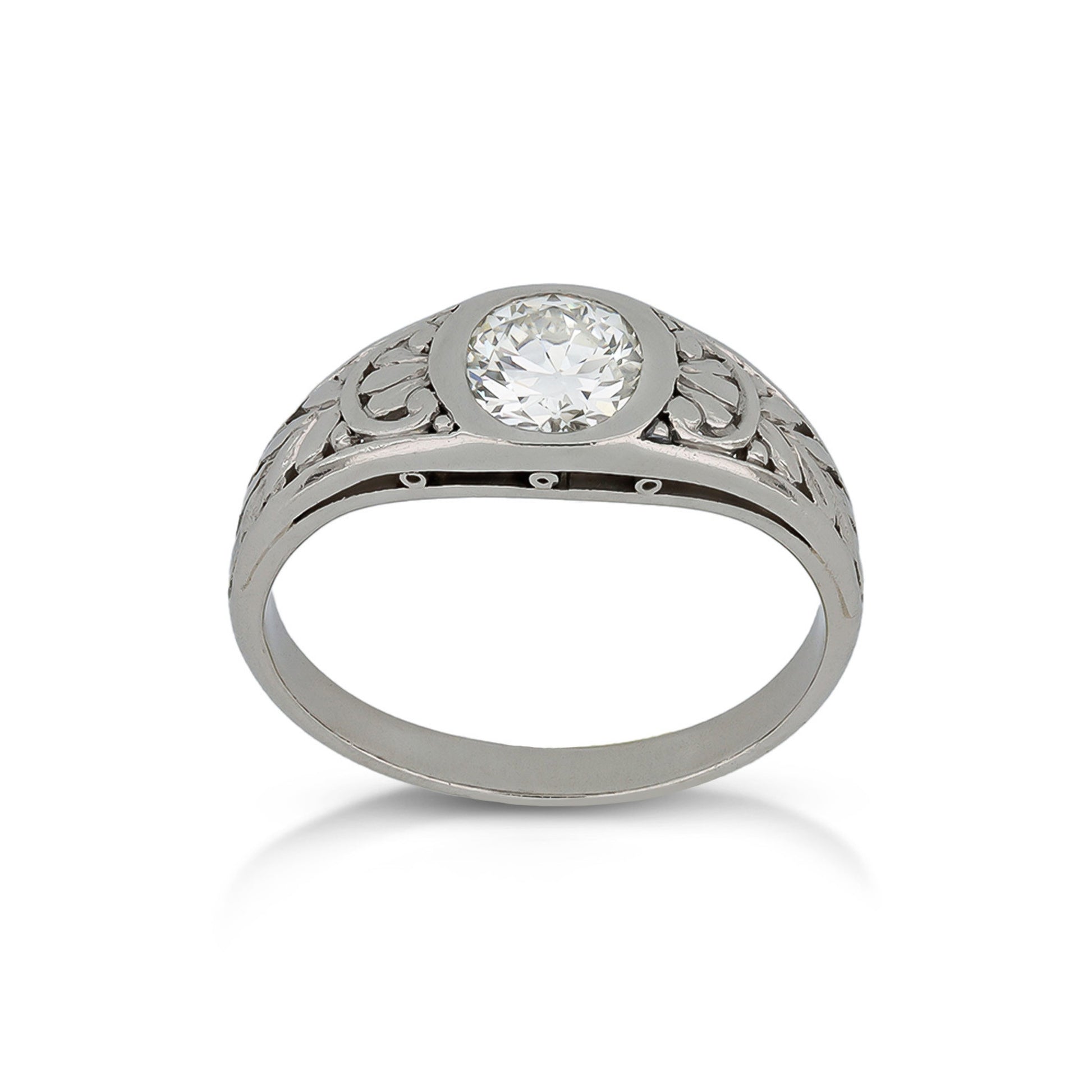 Edwardian Platinum Diamond Ring front