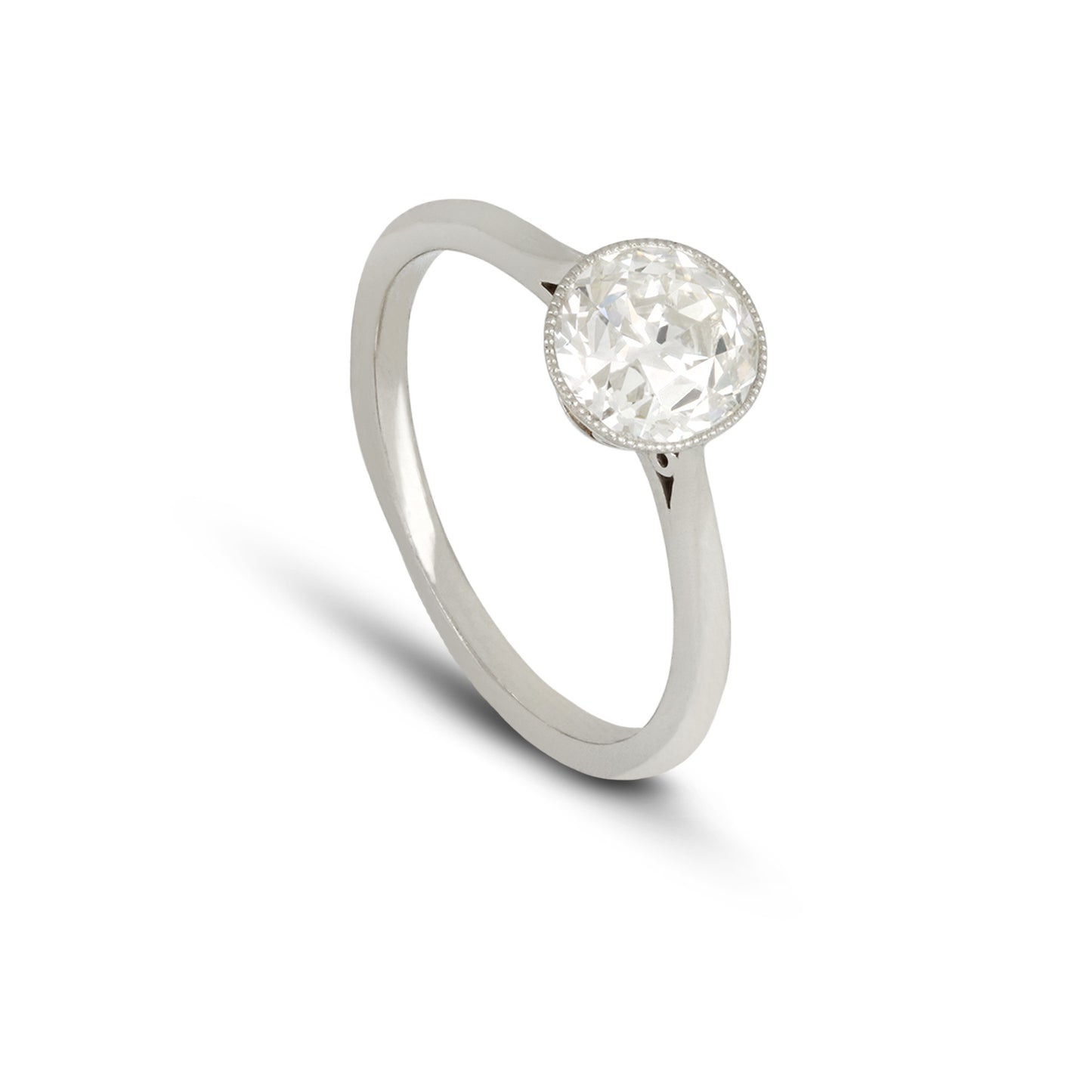 Art Deco Platinum Diamond Ring front