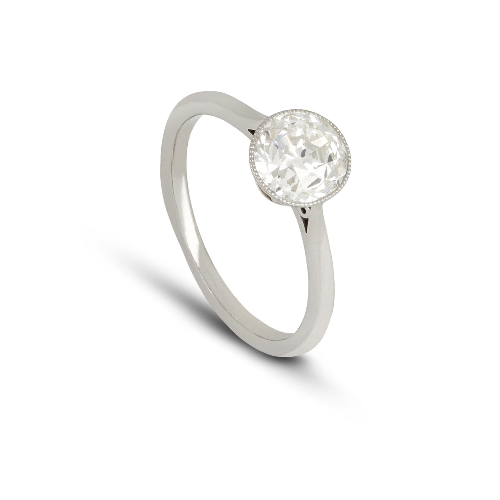 Art Deco Platinum Diamond Ring front