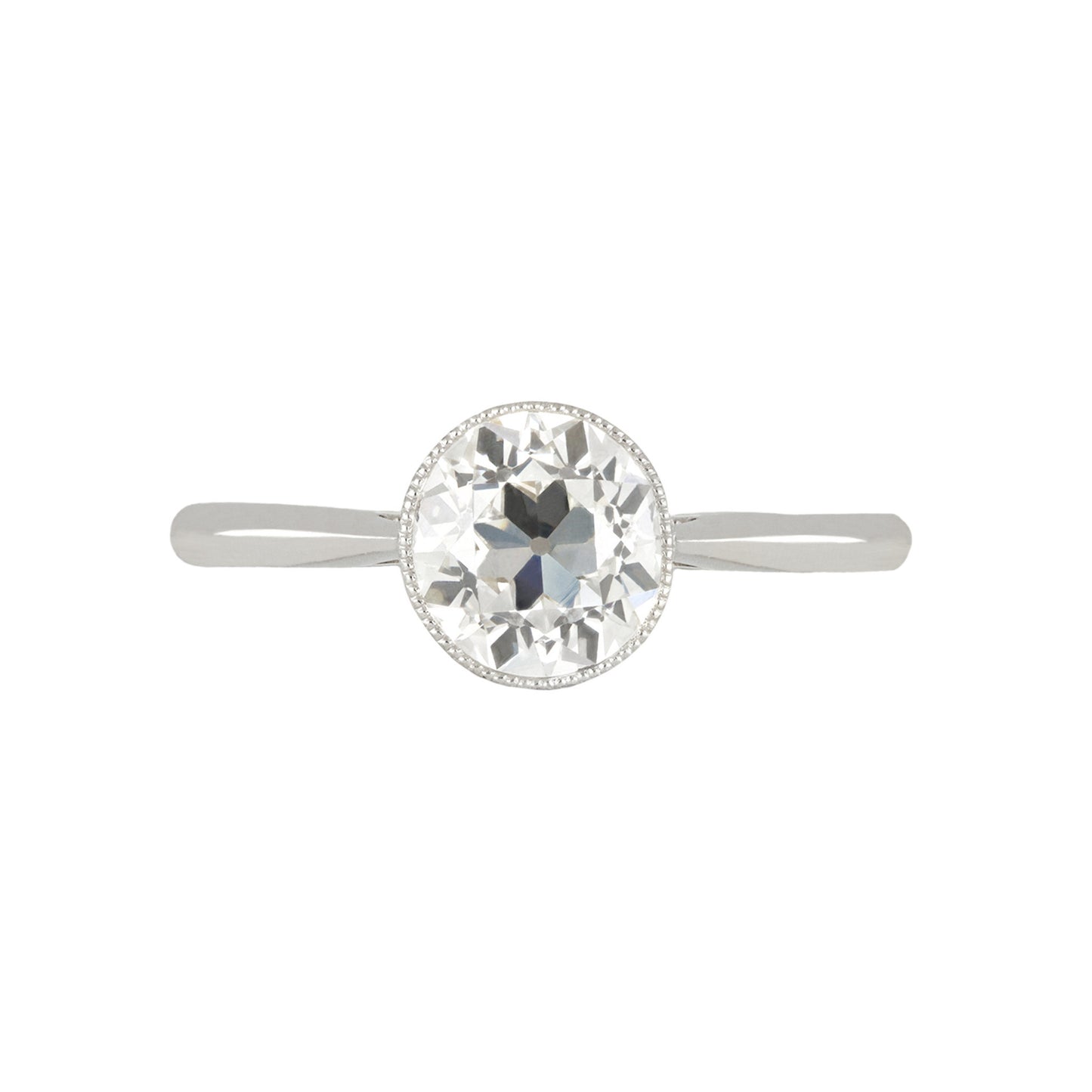 Art Deco Platinum Diamond Ring front