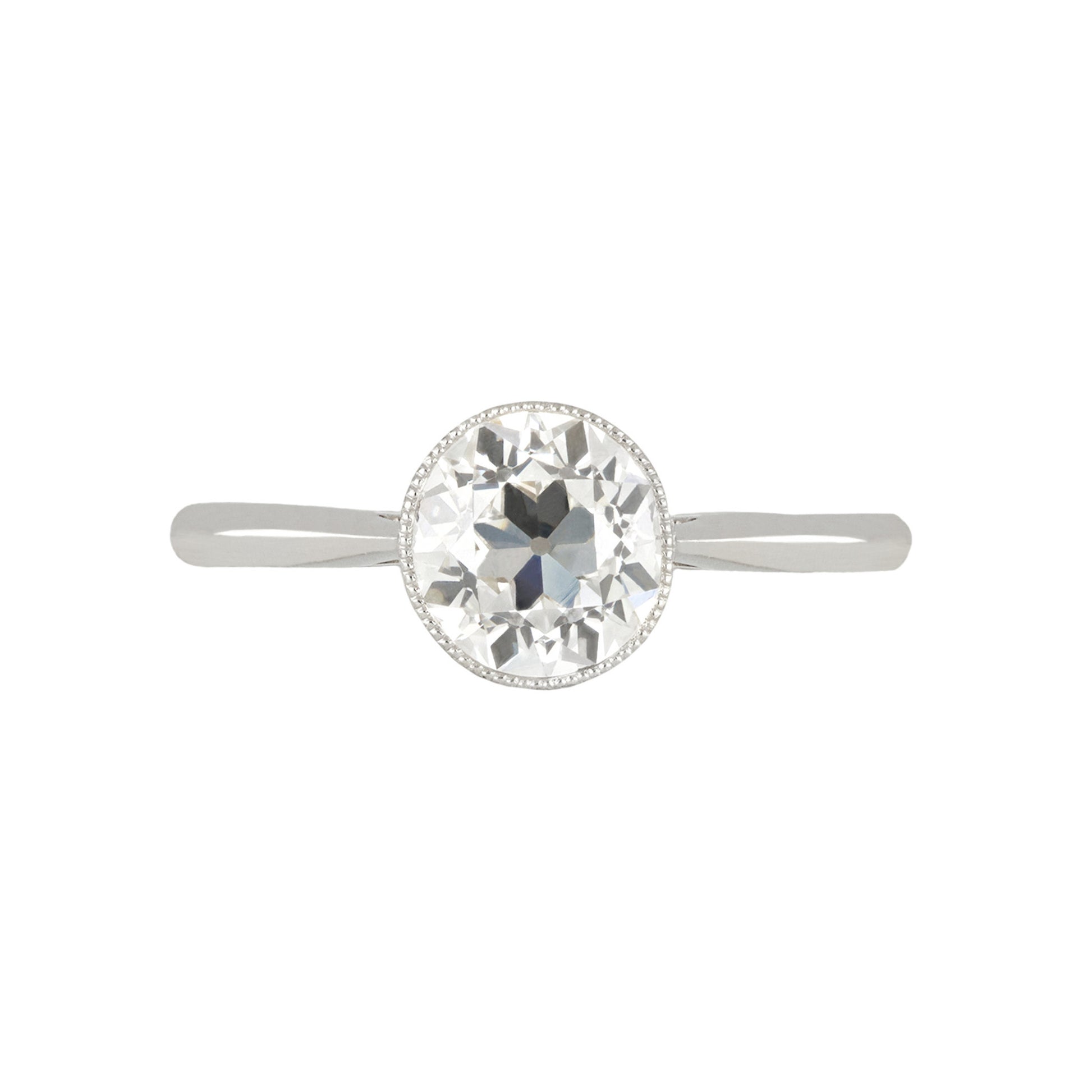 Art Deco Platinum Diamond Ring front