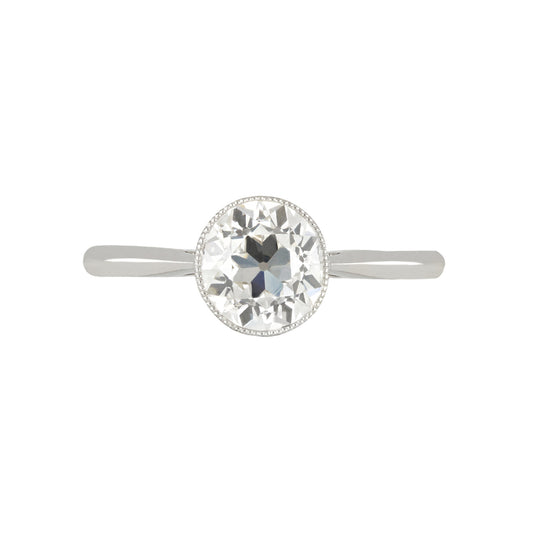 Art Deco Platinum Diamond Ring front