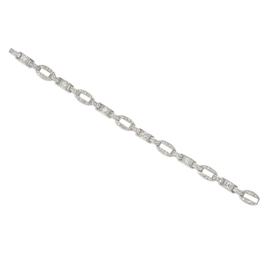 Art Deco Platinum Diamond Bracelet front