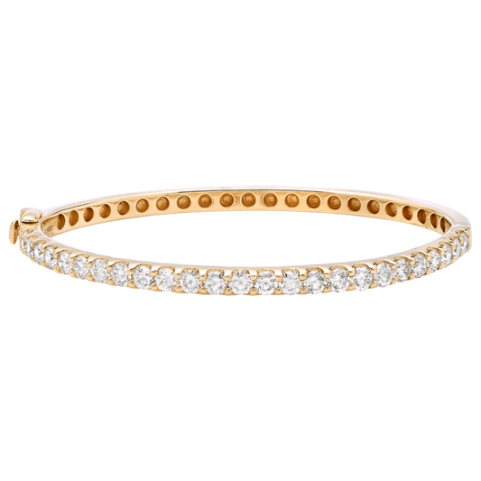 Contemporary 14KT Yellow Gold Diamond Bracelet front