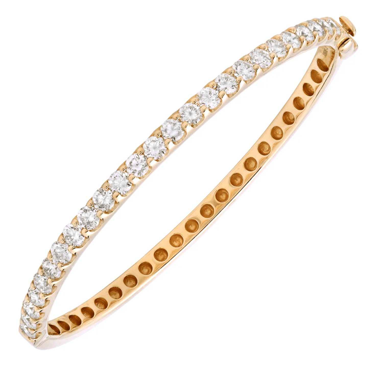 Contemporary 14KT Yellow Gold Diamond Bracelet front
