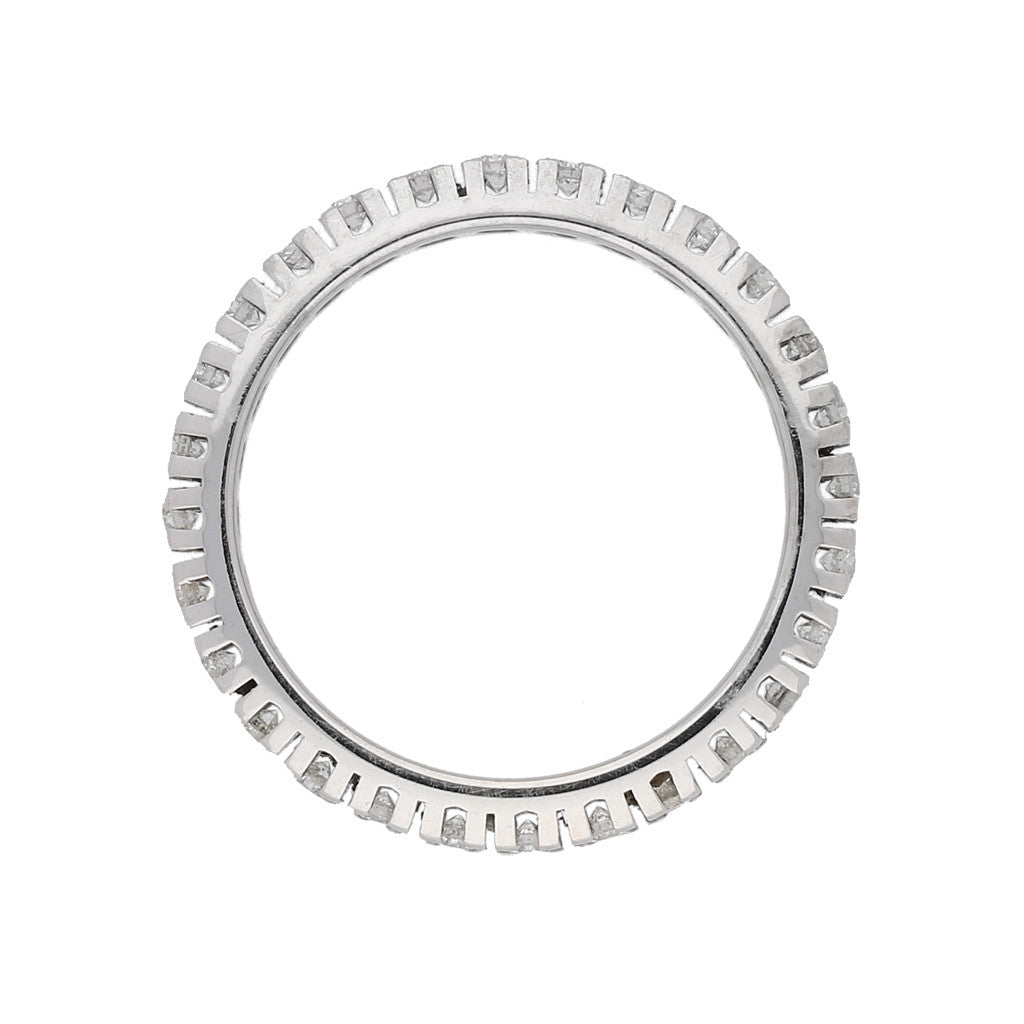 1980s 18KT White Gold Diamond Ring profile