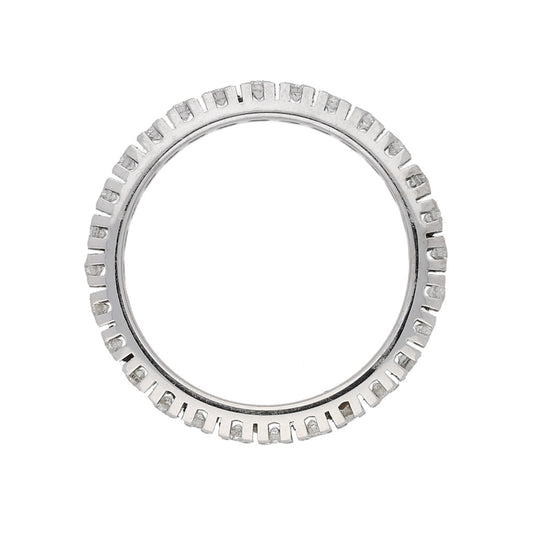 1980s 18KT White Gold Diamond Ring profile