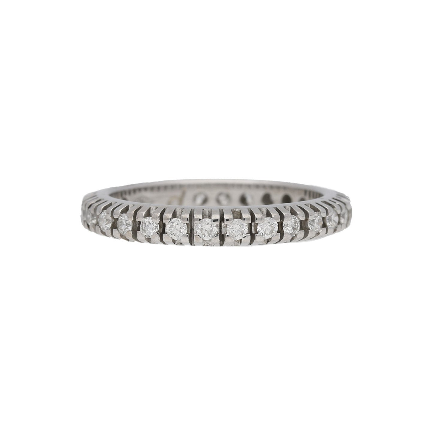 1980s 18KT White Gold Diamond Ring front